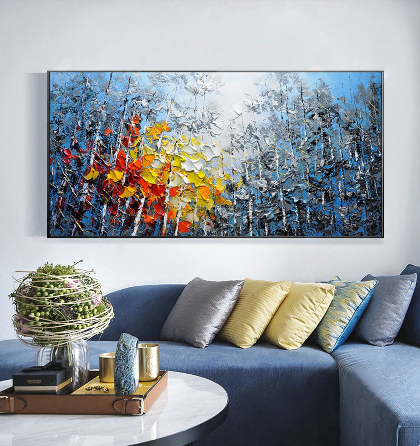 3D-Textured Art｜Autumn Birch Forest