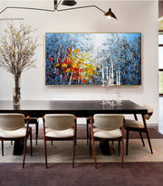 3D-Textured Art｜Autumn Birch Forest