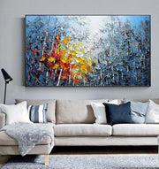3D-Textured Art｜Autumn Birch Forest
