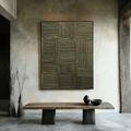 3D textured Art | Emerald Patchwork