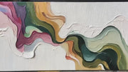 3D-Textured Art｜Multicolor Swirl Abstract Wall Painting
